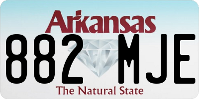 AR license plate 882MJE