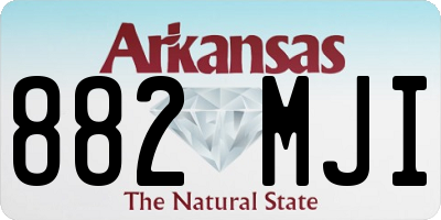 AR license plate 882MJI