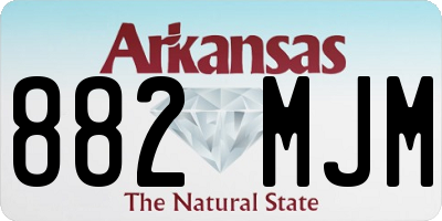 AR license plate 882MJM