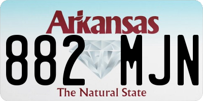 AR license plate 882MJN