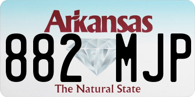 AR license plate 882MJP