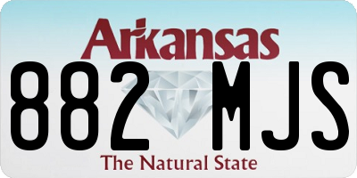 AR license plate 882MJS