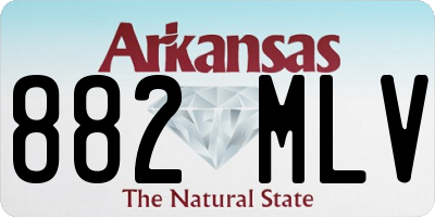 AR license plate 882MLV