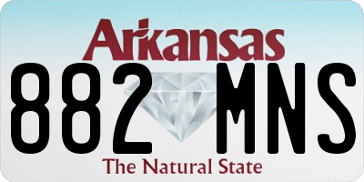AR license plate 882MNS