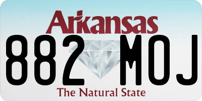 AR license plate 882MOJ