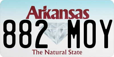 AR license plate 882MOY