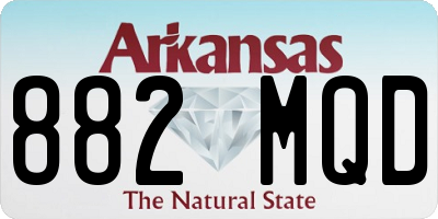 AR license plate 882MQD