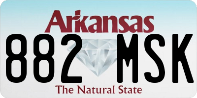 AR license plate 882MSK