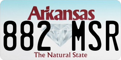 AR license plate 882MSR