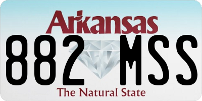 AR license plate 882MSS