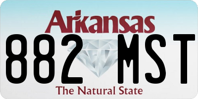 AR license plate 882MST
