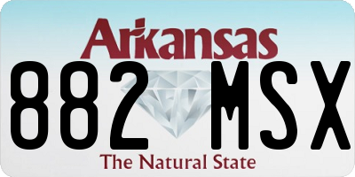 AR license plate 882MSX