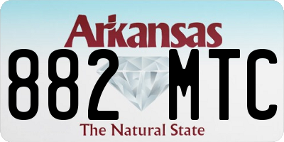 AR license plate 882MTC