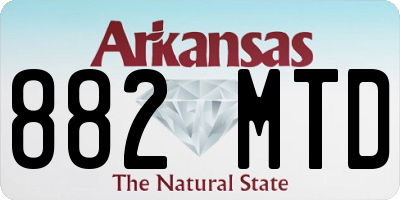 AR license plate 882MTD