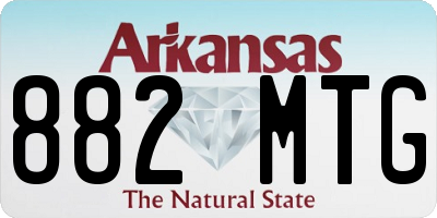 AR license plate 882MTG