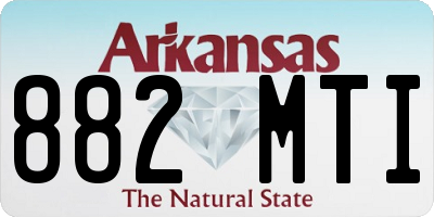 AR license plate 882MTI