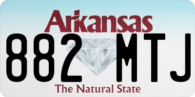 AR license plate 882MTJ