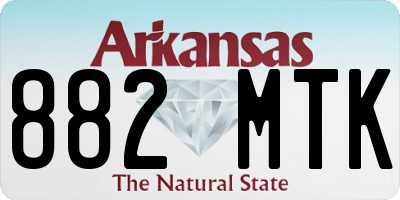 AR license plate 882MTK