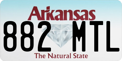 AR license plate 882MTL