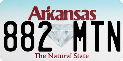 AR license plate 882MTN
