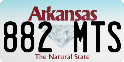 AR license plate 882MTS