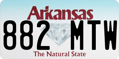 AR license plate 882MTW