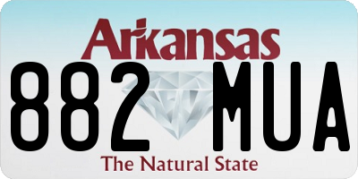 AR license plate 882MUA