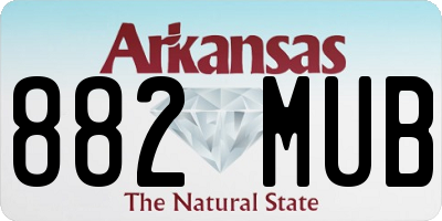 AR license plate 882MUB