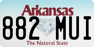 AR license plate 882MUI