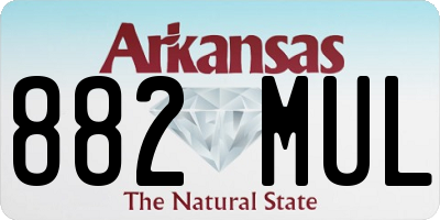AR license plate 882MUL