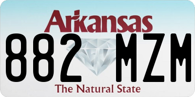 AR license plate 882MZM