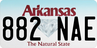 AR license plate 882NAE