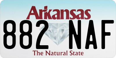 AR license plate 882NAF