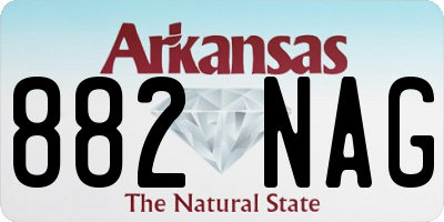AR license plate 882NAG