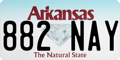 AR license plate 882NAY