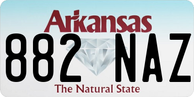 AR license plate 882NAZ