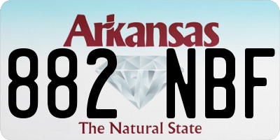 AR license plate 882NBF