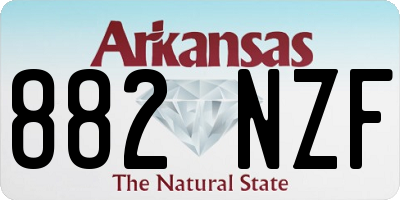 AR license plate 882NZF