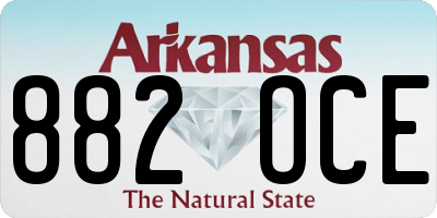 AR license plate 882OCE