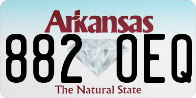 AR license plate 882OEQ