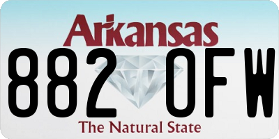 AR license plate 882OFW