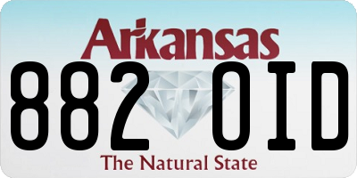 AR license plate 882OID