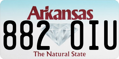 AR license plate 882OIU