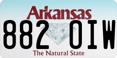 AR license plate 882OIW