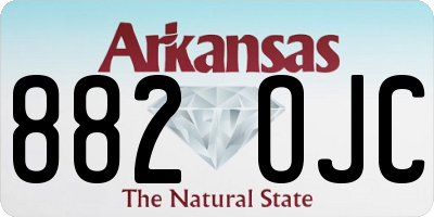 AR license plate 882OJC