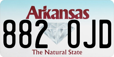 AR license plate 882OJD