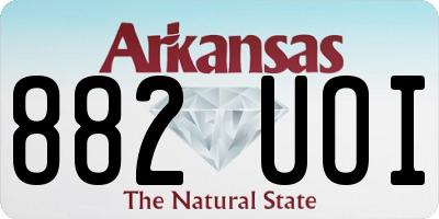 AR license plate 882UOI