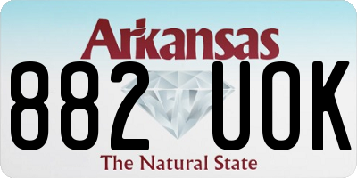 AR license plate 882UOK