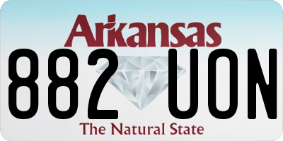 AR license plate 882UON