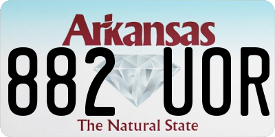AR license plate 882UOR